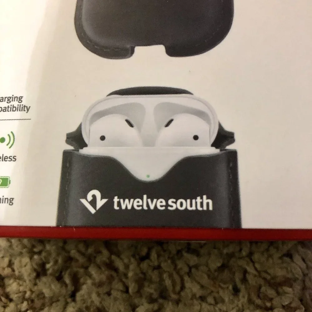 Twelve South AirSnap Leather Case for AirPods New Black Open Package - Picture 10 of 10